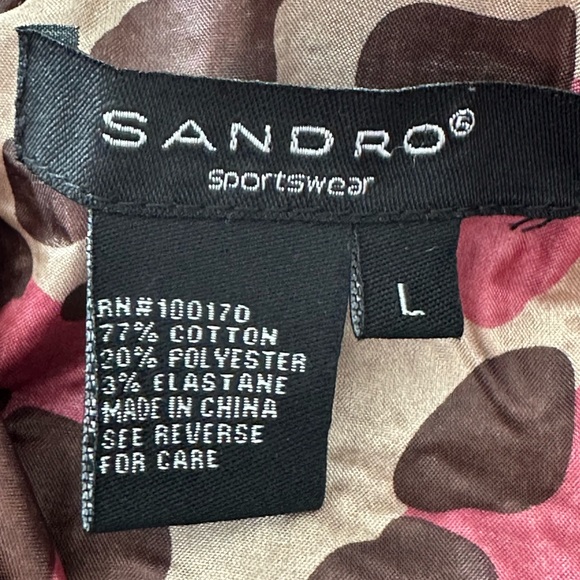 Sandro Women's Double Breasted Peplum Denim Jacket Size Large - Picture 5 of 5